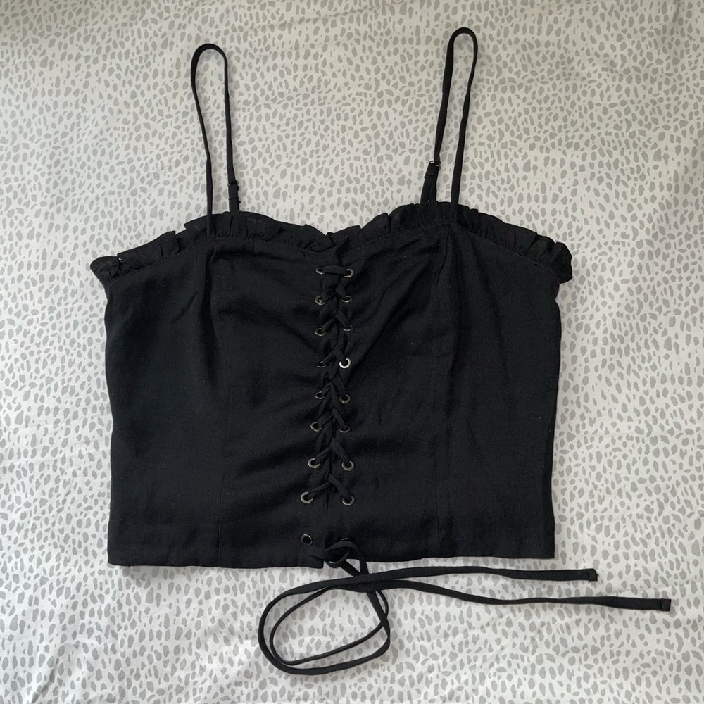 Black Tie-up Top 🖤